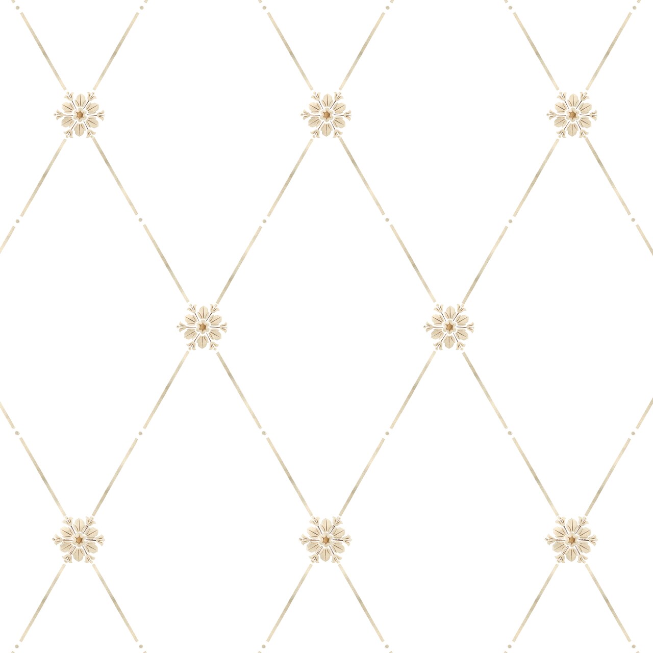 Winterthur Empire Diamond Wallpaper Wall Stencil | W033 by Designer Stencils | Reusable Stencils for Painting |